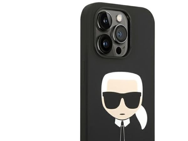 Karl Lagerfeld silikontrekk Karl’s Head til iPhone 14 Pro Max - sort