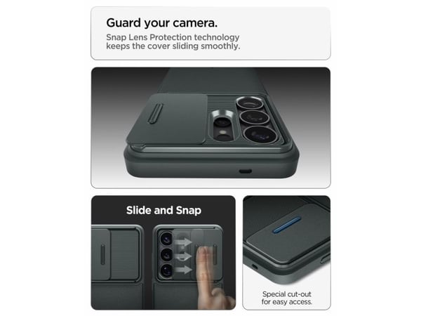 Spigen Optik Armor, Etui, Samsung, Galaxy S26 Ultra, 17,5 cm (6.9"), Mørkegrønn