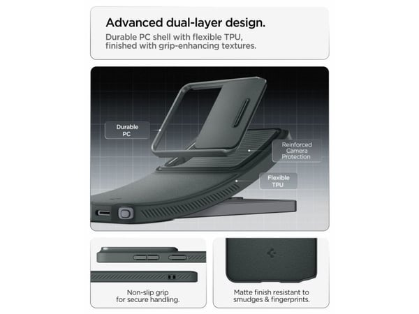 Spigen Optik Armor, Etui, Samsung, Galaxy S26 Ultra, 17,5 cm (6.9"), Mørkegrønn