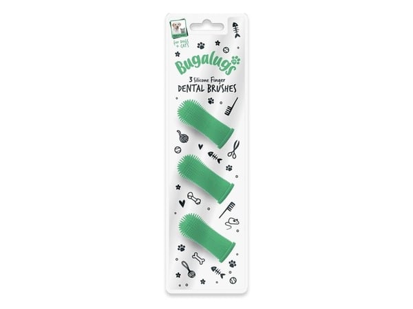 Bugalugs fingertandborste i silikon 3-pack