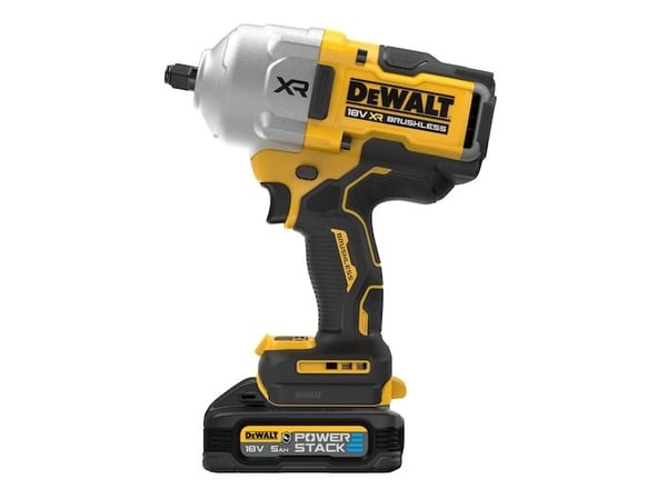 akkukäyttöinen iskuväännin 1/2", 1626 Nm, kumipäällysteinen 18V Li-lon 2x5.0Ah POWERSTACK DeWalt [DCF961H2G-QW]