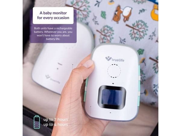 TrueLife NannyTone VM3, digital babytelefon, 800 m, 300 m, 800 m, 2400 - 2480 MHz, grønn, hvit