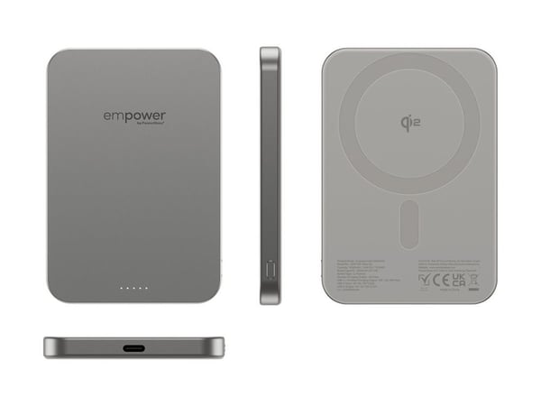 empower by PanzerGlass - Strømbank - 5000 mAh (USB-C) - titan