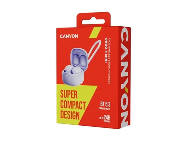 Canyon CANYON headset OnGo 4 mini TWS Lilla hodetelefoner