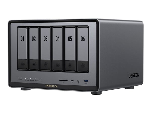 Ugreen DXP6800 Pro, NAS, Työpöytä, Intel® Core™ i5, 8 GB, DDR5, Harmaa, Musta Ugreen DXP6800 Pro, NAS, Työpöytä, Intel® Core™ i5, 8 GB, DDR5, Harmaa, Musta