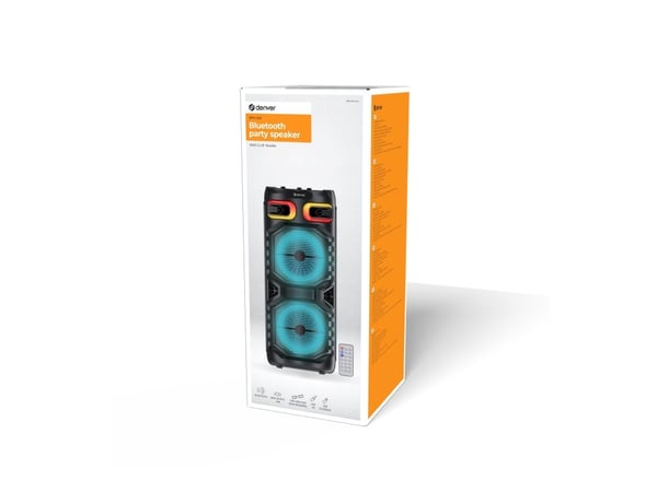 DENVER BPS-355 - Selskapshøyttaler - trådløs - Bluetooth - 16 watt - toveis