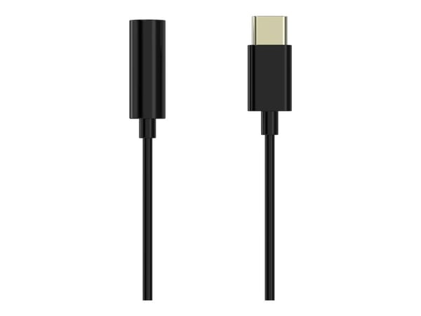 Sinox - USB-C til hodetelefons-jakkadapter - USB-C hann til 3,5 mm telefonjakk hunn - 15 cm - svart