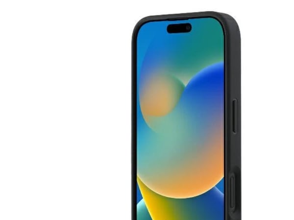Guess 4G stort logo-deksel til iPhone 16 - sort