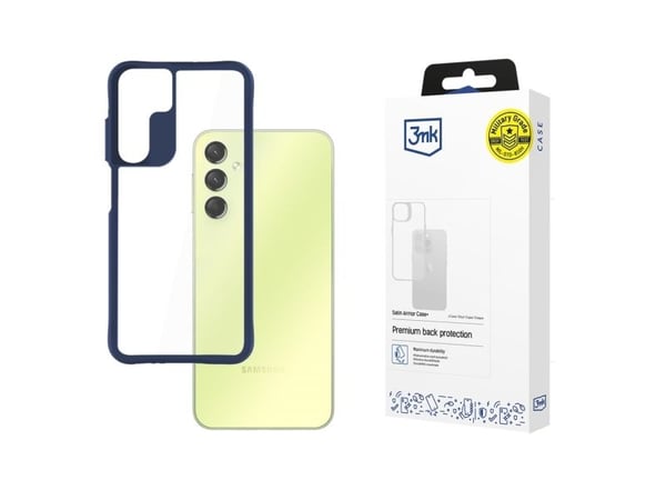 3MK Satin Armor Case+ Blue pro Samsung Galaxy A25 5G, Etui, Samsung, Galaxy A25 5G, 16,5 cm (6.5"), Lilla, Gjennomsiktig