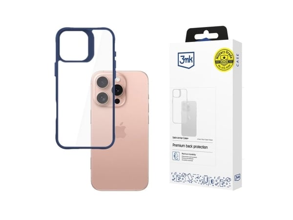 Deksel 3MK SatinArmor+ Deksel iPhone 16 Pro 6,3" blå/blå Militærklasse