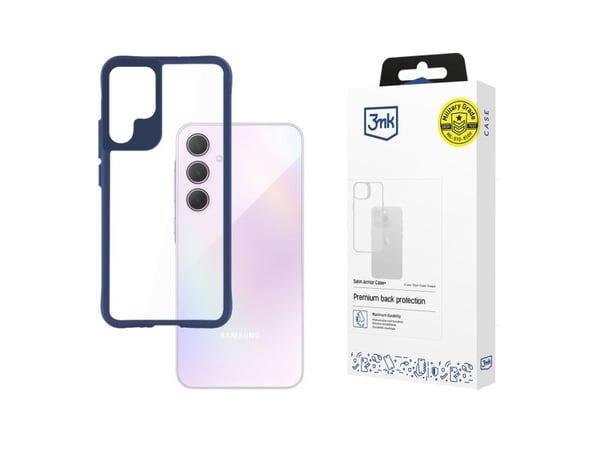 3MK Satin Armor Case+, Etui, Samsung, Galaxy A35 5G, 16,8 cm (6.6"), Blå, Gjennomsiktig