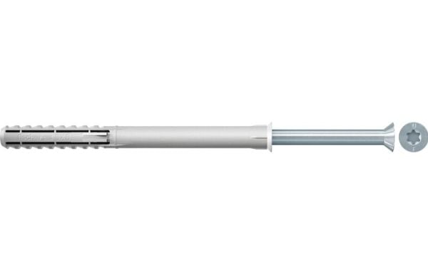 Fischer 92683, Skrue- og veggpluggsett, Lettbetong, Murstein, Betong, Nylon, Grå, Torx, TX30