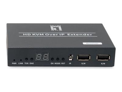 LevelOne HVE-6701R - Video/ljud/infraröd/USB/seriell förlängare - mottagare - HDMI - över CAT 5e/6/7 - upp till 150 m