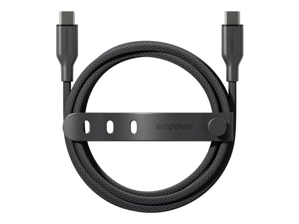 empower by PanzerGlass Racing - USB-kabel - USB-C (hann) til USB-C (hann) - USB 2.0 - 20 V - 3 A - 1.2 m - Hurtiglading opptil 60W - romsvart