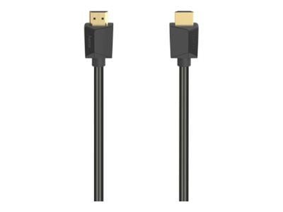 Hama Essential Line - High Speed - HDMI-kabel med Ethernet - HDMI hann til HDMI hann - 5 m - dobbeltisolert - svart - 4K Ultra HD-støtte