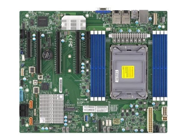 SUPERMICRO X12SPi-TF - Hovedkort - ATX - LGA4189-sokkel - C621A Chipset - USB 3.2 Gen 1 - 2 x 10 Gigabit LAN - innbygd grafikk - for SCLA25TQC R609...