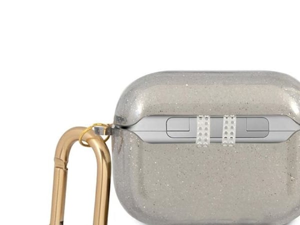 Guess GUAPUCG4GK AirPods Pro-skal - svart / svart glitter (Juodas GLITTER COLLECTION)