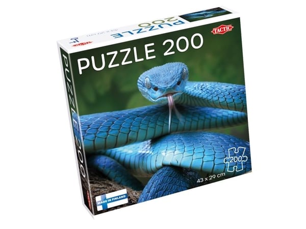 Tactic Puzzle Lovers Blue Viper 200 stk puslespill, 200 stk, Dyr