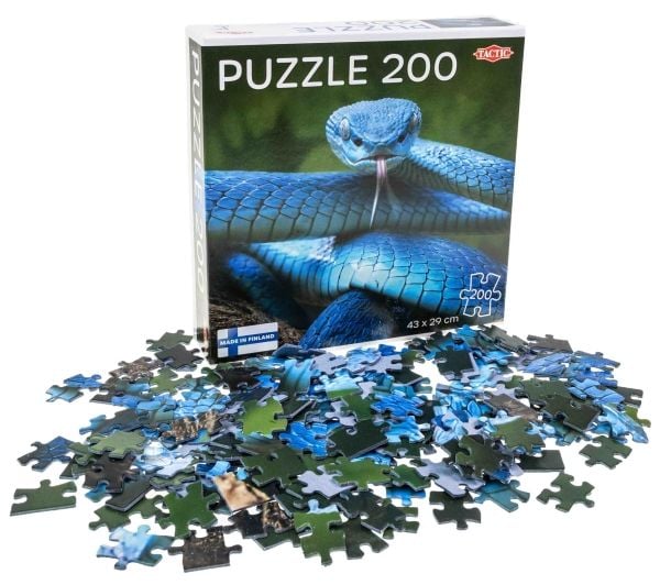 Tactic Puzzle Lovers Blue Viper 200 stk puslespill, 200 stk, Dyr