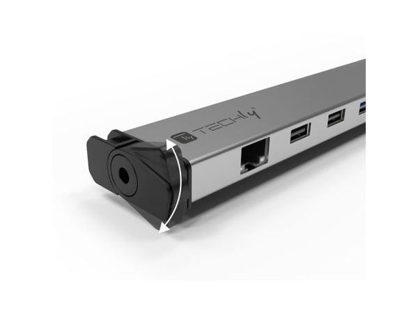 Techly IUSB31C-DOCK9HPD, universal, USB typ C, silver