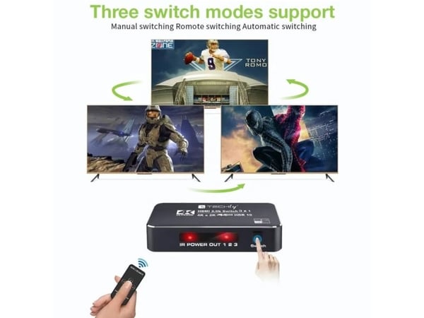 Techly IDATA HDMI2-4K3160B, HDMI, 2.0b, Micro-USB, Svart, 60 Hz, 480i, 480p, 576i, 576p, 720p, 1080p