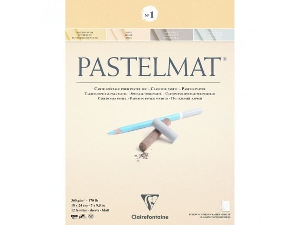 Clairefontaine PastelMat, Kunstark/-papir, 360 g/m², 12 ark