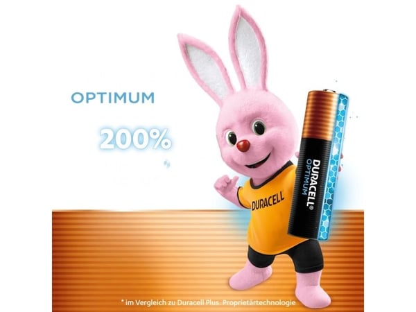 Duracell Optimum AAA, Engangsbatteri, AAA, Alkalinsk, 12 stykker, Hengende boks, Sylindriske