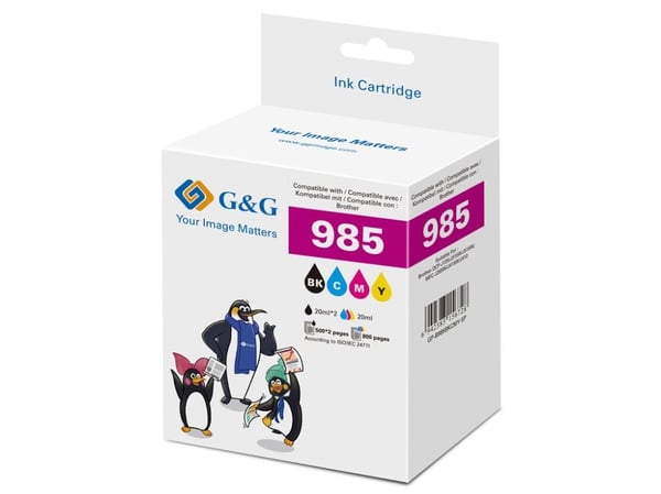 G&amp;G Ink Yhteensopiva GP-B985BKCMY-5P