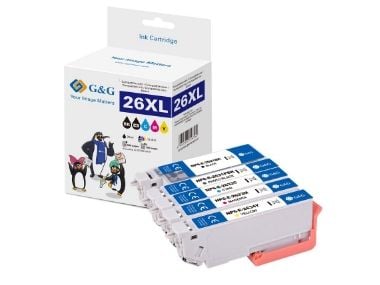 G&G NP5-E-2621/2631-5, Høyt (XL) utbytte, Svart, Cyan, Fiolblå, Gult, 30,8 ml, 34,8 ml, 1 stykker, 1294 sider