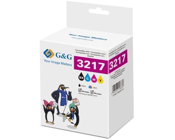 G&amp;G Ink Yhteensopiva GP-B3217BKCMY-4P