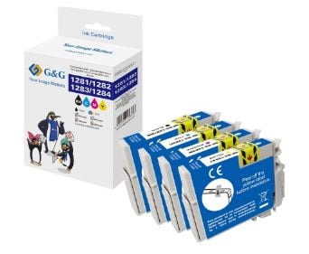 G&G NP-R2-1281-4, Svart, Cyan, Fiolblå, Gult, 10 ml, 21 ml, 1 stykker, 320 sider, Multipakke