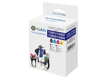 G&G NP-R2-1281-4, Svart, Cyan, Fiolblå, Gult, 10 ml, 21 ml, 1 stykker, 320 sider, Multipakke