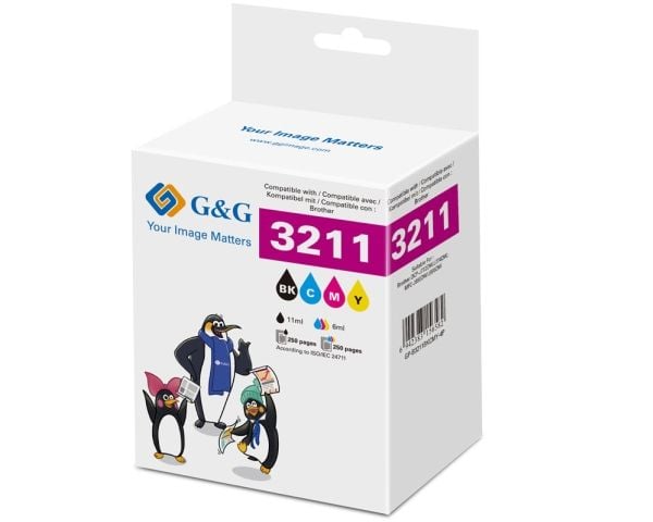 G&amp;G Ink Yhteensopiva GP-B3211BKCMY-4P