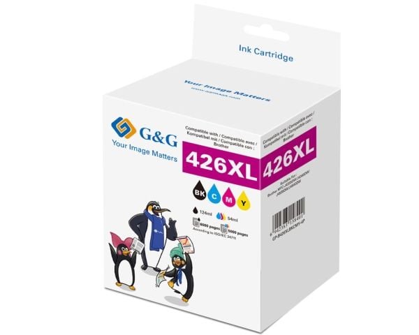 G&G Ink Combi Pack Yhteensopiva GP-B426XLBKCMY-4P mustepakkaus