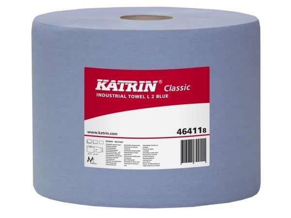 Industriaftørring Katrin® 464118, blå, pakke a 2 stk.