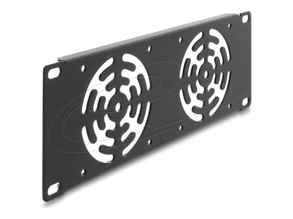Delock - Stativdeksel - for 2 fans, 80 x 80 mm - mørk grå - 2U - 10"
