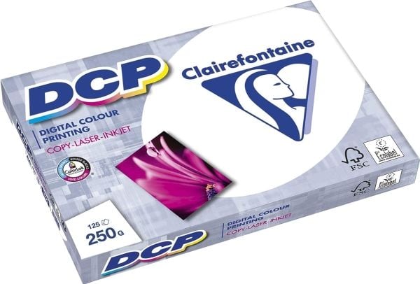 Clairefontaine 1858C, Laser-/Mustesuihkutulostus, A3 (297x420 mm), 125 arkkia, 250 g/m², Valkoinen, 230 µm