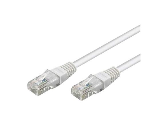 goobay - Verkkokaapeli - RJ-45 (uros) - RJ-45 (uros) - 7,5 m - UTP - CAT 6 - muotoiltu - valkoinen