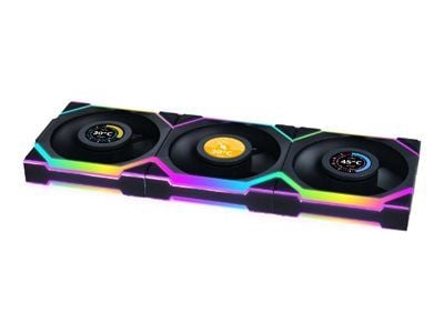 Lian Li UNI FAN SL Wireless LCD - Lådfläkt - 120 mm - svart (paket om 3)