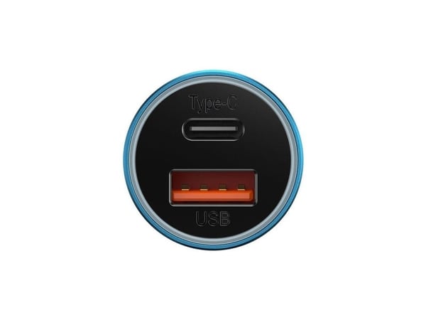 Baseus Golden Contactor Max autolaturi, USB + USB-C, 60W (sininen)