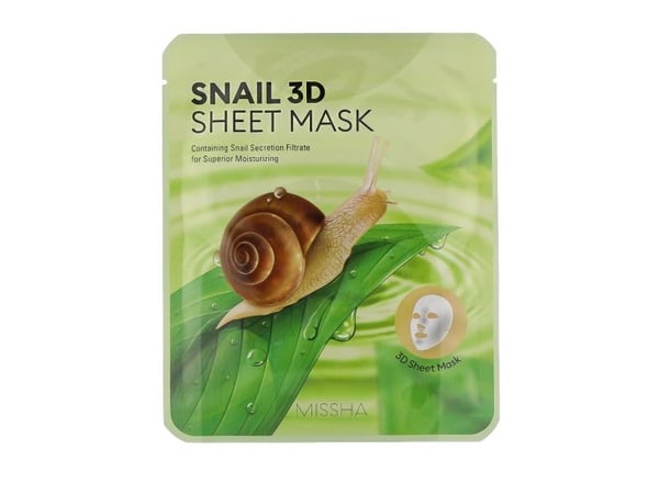 Missha Hydrating Face Mask With Snail Extract Snail 3d Sheet Mask 23 G