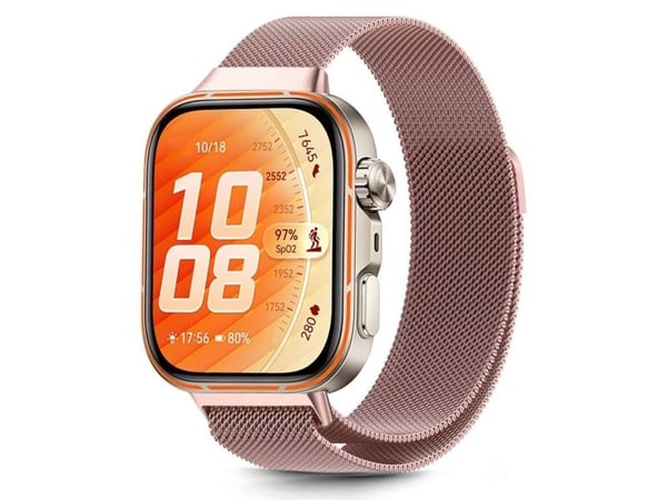 Armbånd til Huawei Watch Fit 3 Tech-Protect Milaneseband gull og rosa