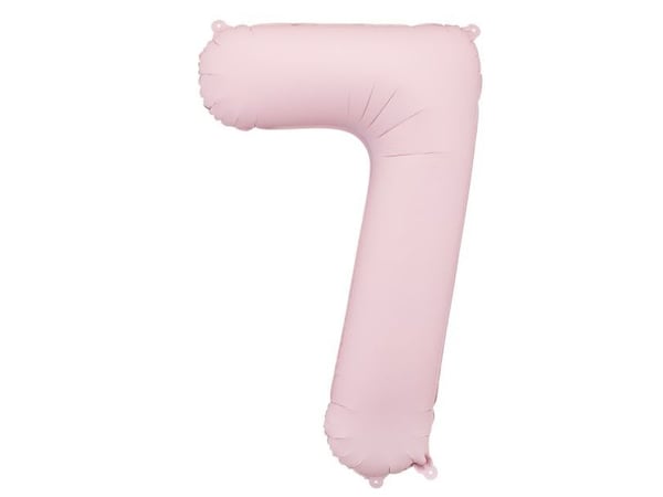 Ballongfolie Nummer 7 86cm lys rosa 76198