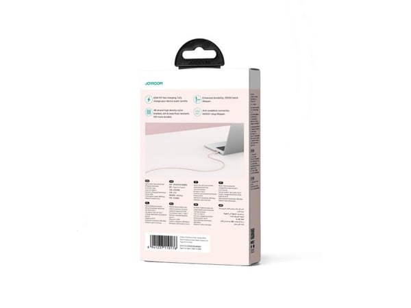 Joyroom USB-C - USB-C USB-kabel 1 m Rosa (6941237110176)