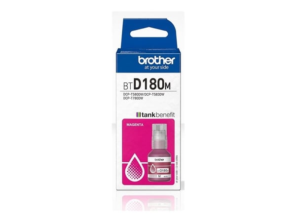 Brother BTD180M, Original, Magenta, Brother, DCP-T580DW, DCP-T583DW, DCP-T780DW, 5000 Sider, 1 stk