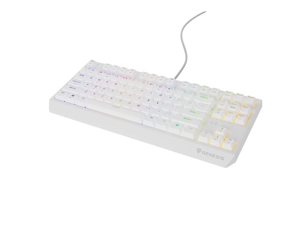 Genesis Thor 230 TKL - Tastatur - 80% - TKL - bakgrunnsbelyst - USB - QWERTY - USA - tastsvitsj: Outemu Brown - hvit Genesis Thor 230 TKL - Tastatur - 80% - TKL - bakgrunnsbelyst - USB - QWERTY - USA - tastsvitsj: Outemu Brown - hvit