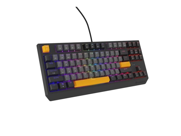 Genesis Thor 230 TKL - Tastatur - 80% - TKL - bakgrunnsbelyst - USB - QWERTY - USA - tastsvitsj: Outemu Red - anchor gray negative