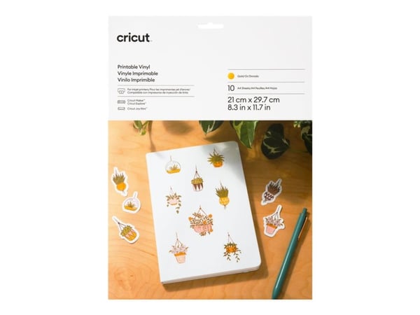 Cricut - Gull - A4 (210 x 297 mm) 10 ark hengepakke - vinyl