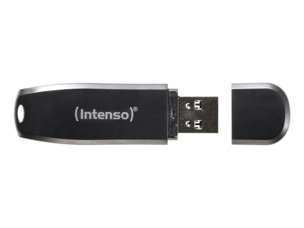 Intenso 3533495, 128 GB, USB A-tyyppi, 3.2 Gen 1 (3.1 Gen 1), 70 MB/s, Suojus, musta