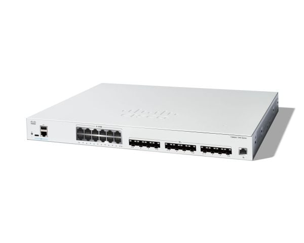 Cisco Catalyst 1300-24XTS - Switch - L3 - smart - 12 x 10 Gigabit Ethernet + 12 x 10 Gigabit SFP+ - rackmonterbar - gjenfabrikert